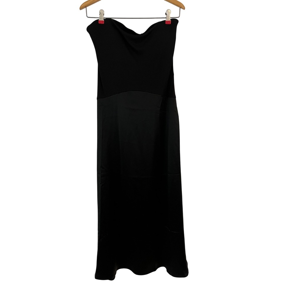 OGL Non-Slip Strapless Midi Satin Skirt Brami Dress - Picture 3 of 11